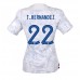 Frankrijk Theo Hernandez #22 Voetbalkleding Uitshirt Dames WK 2022 Korte Mouwen